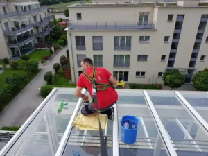 Sicheres Arbeiten bei der Glasreinigung